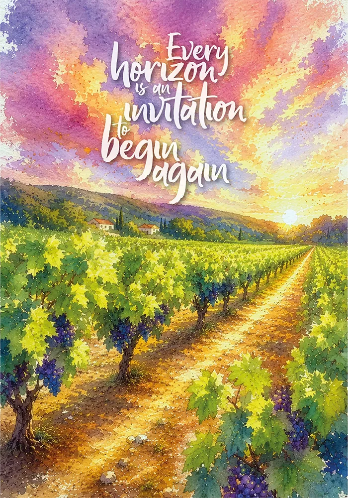 The Last Light of Harvest / Every horizon is an invitation to begin again